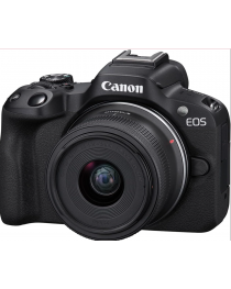 Canon EOS R50 Mirrorless Camera RF-S18-45mm F4.5-6.3 is STM Lens Kit, 24.2 Megapixel CMOS (APS-C) Sensor, 4K Video, Hybrid Camera, Photo and Video, Vlogging, Content Creator, RF Mount, Black